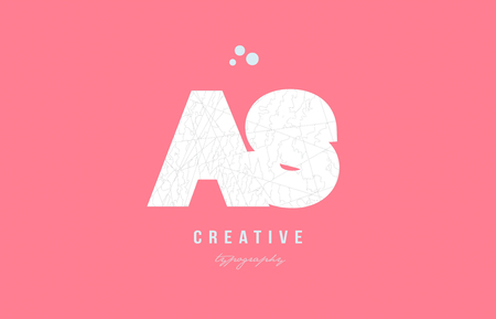 Design of alphabet letter logo as a s combination with pink color and intricate pattern suitable as an icon for a company or businessのイラスト素材