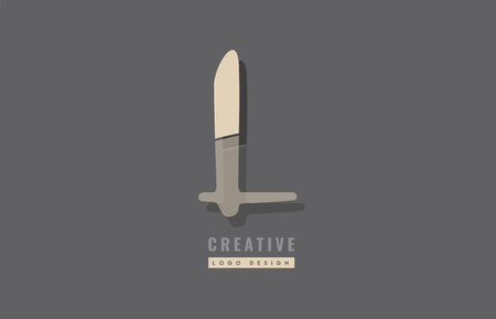 Design of alphabet letter l logo suitable as an icon for a company or businessのイラスト素材