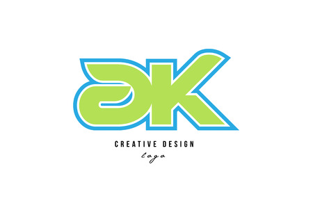 Blue and green alphabet letters sign for your designのイラスト素材