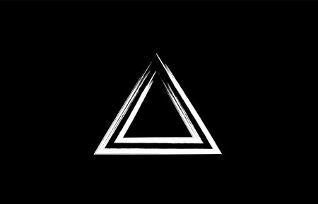 grunge alphabet letter a logo design in black and white colors suitable for a company or business