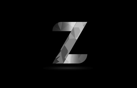 black and white alphabet letter z logo design suitable for a company or businessのイラスト素材