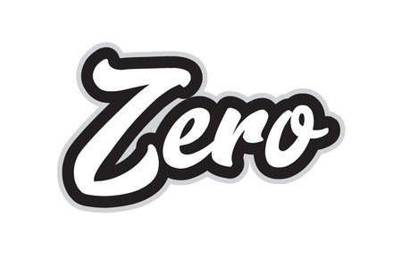 Vector of zero hand written word text - ID:114181125 - Royalty Free ...