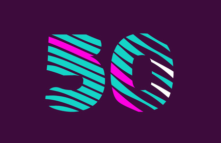 design of number 50 with lines stripe as a logo for a company or businessのイラスト素材