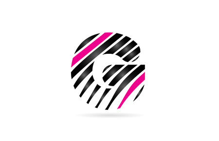 design of alphabet letter g with lines stripe as a logo for a company or businessのイラスト素材