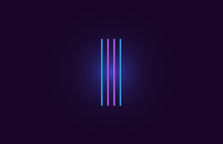 i line blue pink design of alphabet letter with gradient color suitable as a logo for a company or businessのイラスト素材