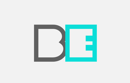 blue grey alphabet letter logo combination be b e design suitable for a company or businessのイラスト素材