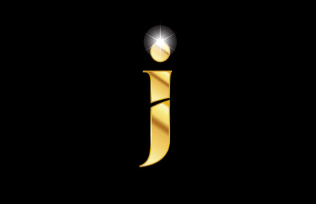 gold golden metal metallic alphabet letter j logo icon design for a company or businessのイラスト素材