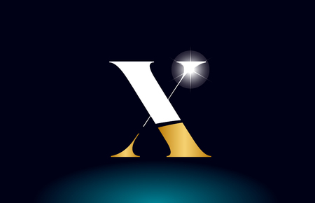 gold golden alphabet letter x logo icon design suitable for a company or businessのイラスト素材