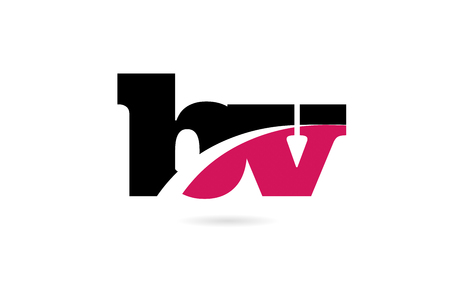 bv b v pink and black alphabet letter combination suitable as a logo icon design for a company or businessのイラスト素材
