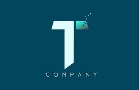 blue alphabet letter T logo design suitable for a company or businessのイラスト素材