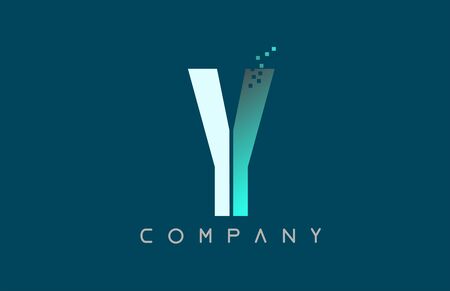 blue alphabet letter Y logo design suitable for a company or businessのイラスト素材