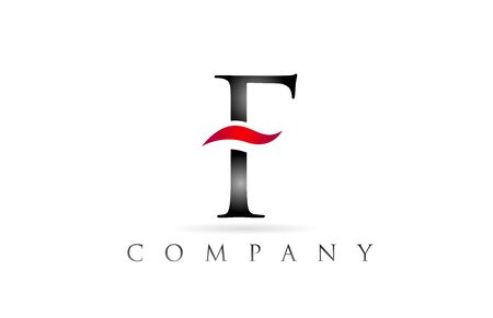 white red alphabet letter F logo design suitable for a company or businessのイラスト素材