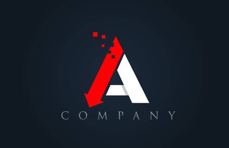 A red white blue alphabet letter logo icon design suitable for a company or businessのイラスト素材