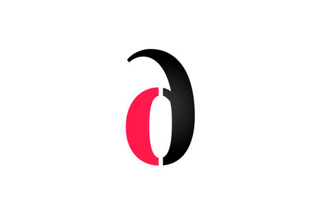d alphabet letter logo design suitable for a company or business. Pink black white colors