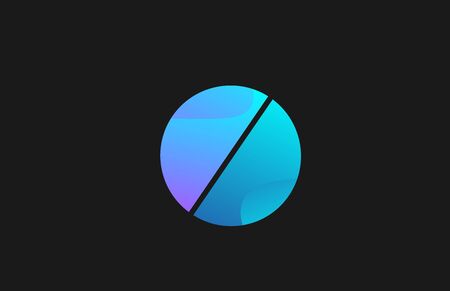 pink blue alphabet letter O for company logo design. Suitable as logotype icon for a brand or businessの写真素材