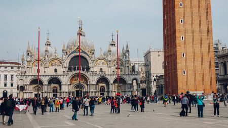 Venice, Italy - March 29, 2019 Vacation photography taken in the beautiful city of Venice, Italyのeditorial素材