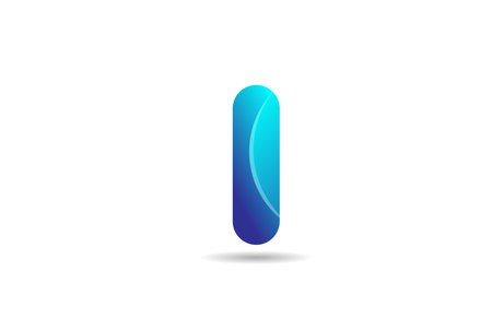 blue gradient logo l alphabet letter design icon for company. Suitable as a business logotypeのイラスト素材