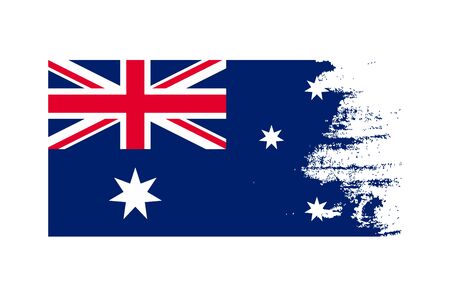 grunge texture Australia country flag national symbol. Scratched concept. Suitable as a background wallpaperのイラスト素材