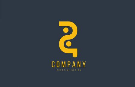 yellow Z alphabet letter for company logo or logotype icon design. Suitable for a businessのイラスト素材