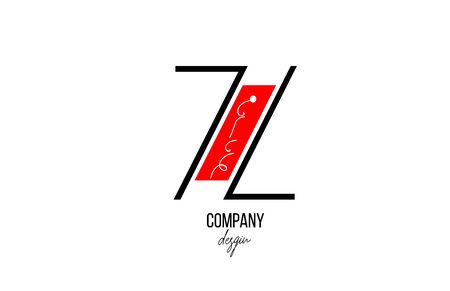 Z letter logo alphabet with vintage floral design icon in black white red for company and business. Suitable for catchy logotypeのイラスト素材