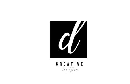D simple black and white square alphabet letter logo icon design for business and companyのイラスト素材