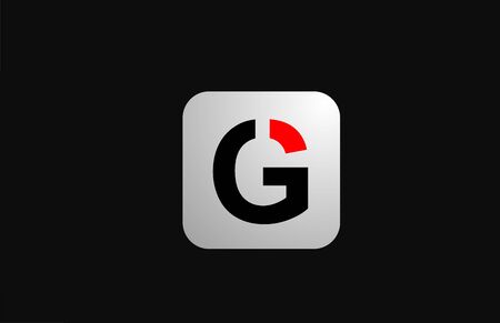 G alphabet letter logo icon for company and business with simple black and white designのイラスト素材