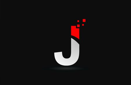 J letter logo icon for business and company with dots designのイラスト素材