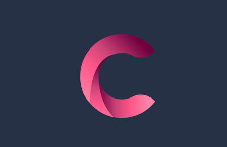 C pink blue alphabet letter logo for branding and business. Gradient design for creative use in icon letteringのイラスト素材