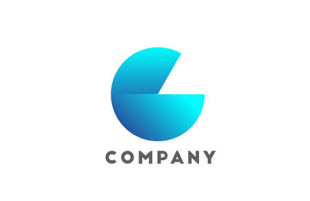 G geometric alphabet letter logo for business and company with blue color. Corporate brading and lettering with futuristic design and gradientのイラスト素材