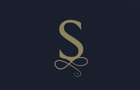 S elegant monogram ornament alphabet letter icon logo for business. Vintage corporate brading and lettering design for luxury products and companyのイラスト素材