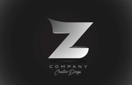 Z white gradient alphabet letter logo icon with black background. Creative design for corporate and businessのイラスト素材