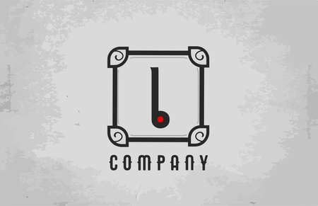I black and white vintage alphabet letter logo icon for company and business. Creative design for corporateのイラスト素材