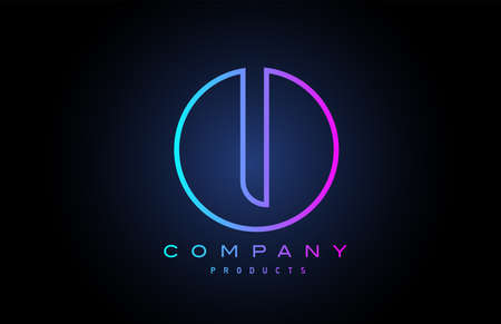 I alphabet letter logo icon. Creative design for business and companyのイラスト素材