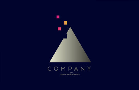 A grey pink yellow alphabet letter logo icon design. Creative template for company and businessのイラスト素材