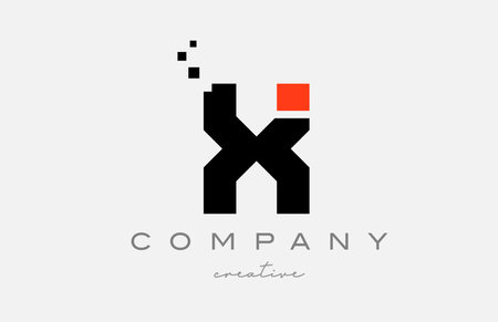 Dotted X alphabet letter logo icon. Dots template design for company or businessのイラスト素材