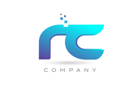 RC alphabet letter logo icon combination design. Creative template for company and businessのイラスト素材