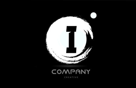 I grunge alphabet letter logo icon design with japanese style lettering in black and white. Creative template for business and companyのイラスト素材