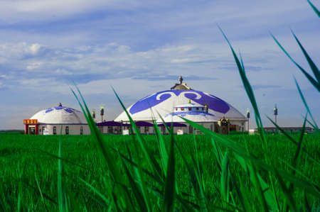 Under sunny yurtのeditorial素材