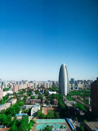 Aerial view of metropolitan area