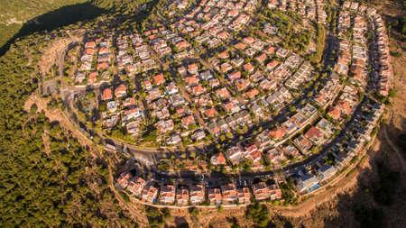 A neighborhood from droneのeditorial素材