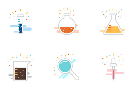6 Science icons vector eps10のイラスト素材
