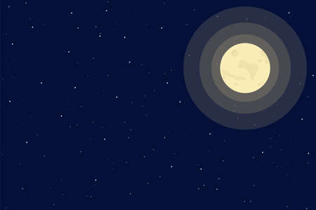 Full Moon in the sky vector eps10のイラスト素材