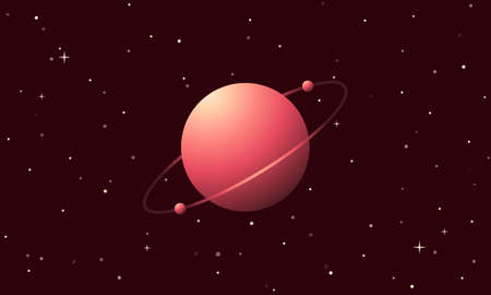 Planet in Space vectorのイラスト素材
