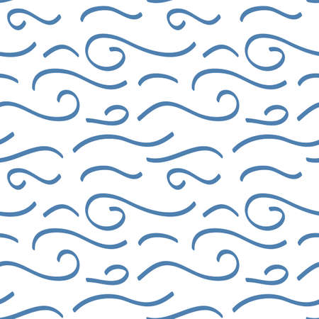 Simple blue wavesのイラスト素材