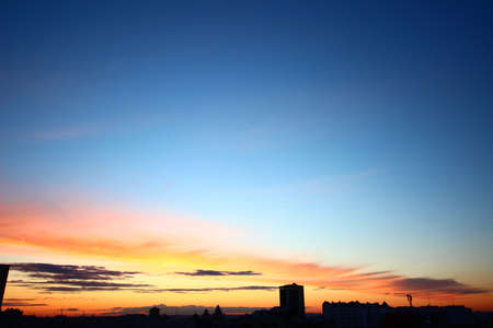 Landscape with sunrise.の写真素材