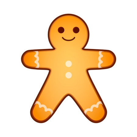 Gingerbread Man. A gift for Christmas and New Year. Present baking. Traditional Holiday Cookies,...