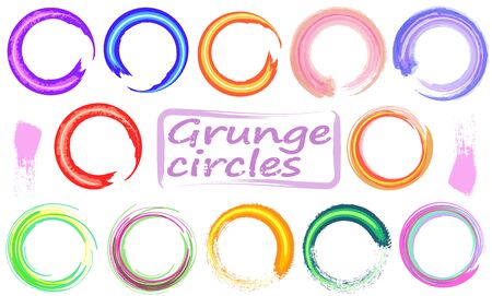 Vector illustration grunge circles template for designのイラスト素材