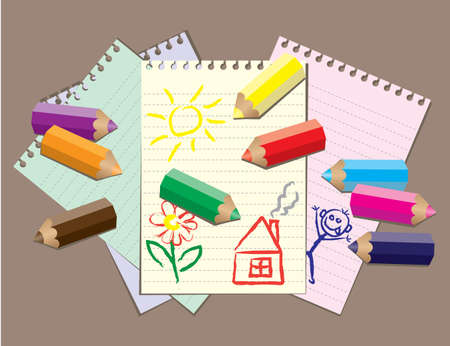 children drawingsのイラスト素材