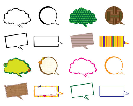 set of speech bubbles