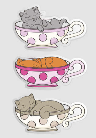 set of stickersのイラスト素材